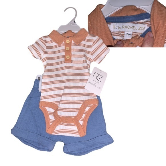 Rachel Zoe Vibrant Orange and Blue Bodysuit‎ - Picture 1 of 1